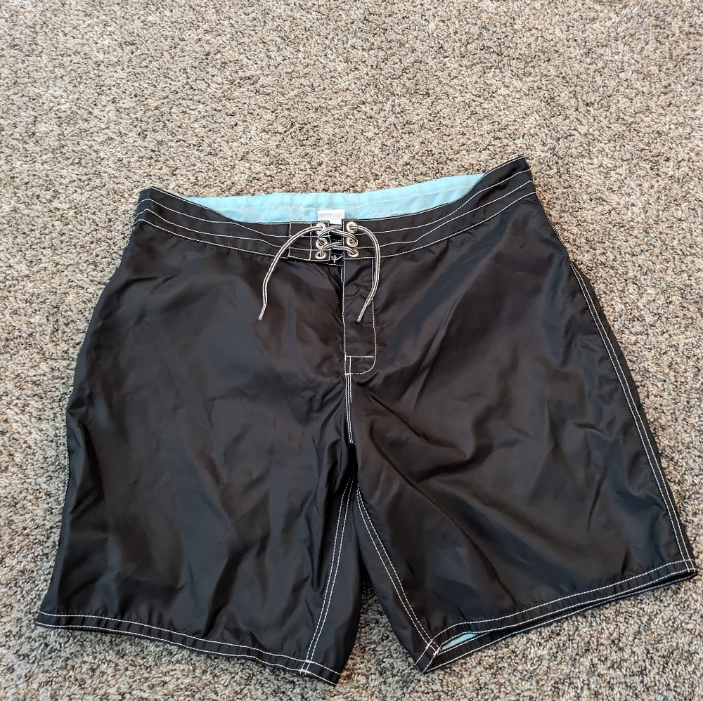 Birdwell Beach Britches Nylon Board Shorts Mens 40 Black USA Made California